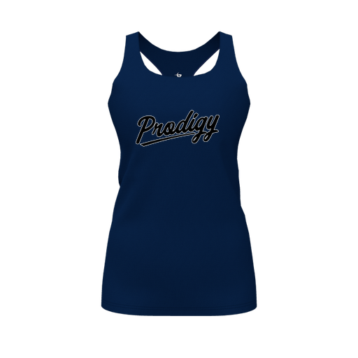 [CUS-DFW-RCBK-PER-NVY-FYS-LOGO2] Racerback Tank Top (Female Youth S, Navy, Logo 2)