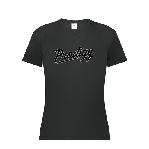 [2792.080.XS-LOGO2] Ladies Smooth Sport V-Neck T-Shirt (Female Adult XS, Black, Logo 2)