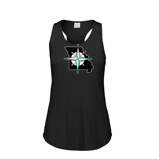 [3078.K94.S-LOGO3] Ladies Tri Blend Tank Top (Female Adult S, Black, Logo 3)