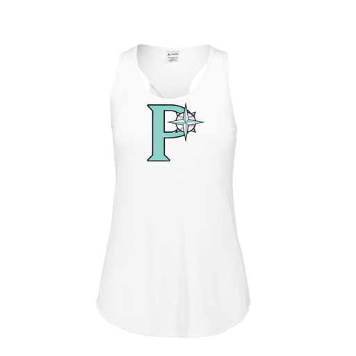 [FT0TUBWH-FAS-LOGO1] Ladies Tri Blend Tank Top (Female Adult S, White, Logo 1)