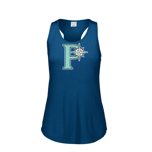 [FT0TUBNV-FAS-LOGO1] Ladies Tri Blend Tank Top (Female Adult S, Navy, Logo 1)