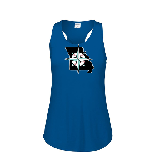 [FT0TUBRY-FAS-LOGO3] Ladies Tri Blend Tank Top (Female Adult S, Royal, Logo 3)