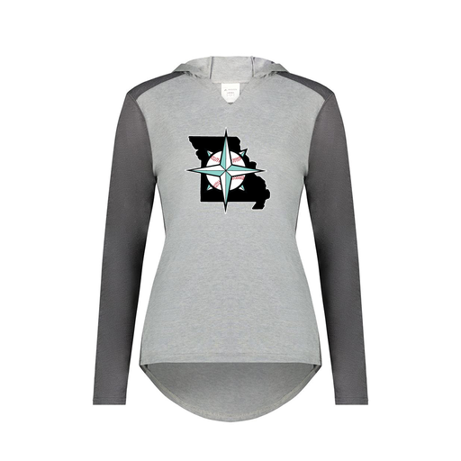 [6902.30V.XS-LOGO3] Ladies Vintage Hoodie (Female Adult XS, Gray, Logo 3)