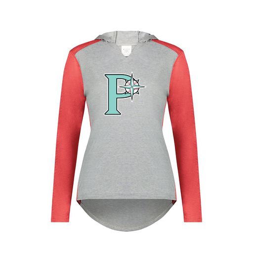 [6902.27V.XS-LOGO1] Ladies Vintage Hoodie (Female Adult XS, Red, Logo 1)