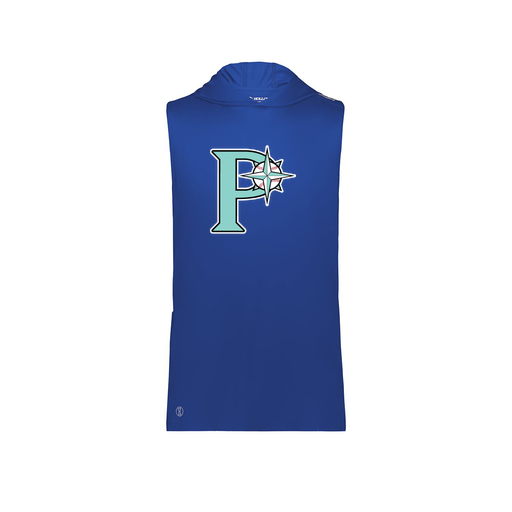 [222590.060.XS-LOGO1] Men's CoolDry Sleeveless Hoodie (Adult XS, Royal, Logo 1)