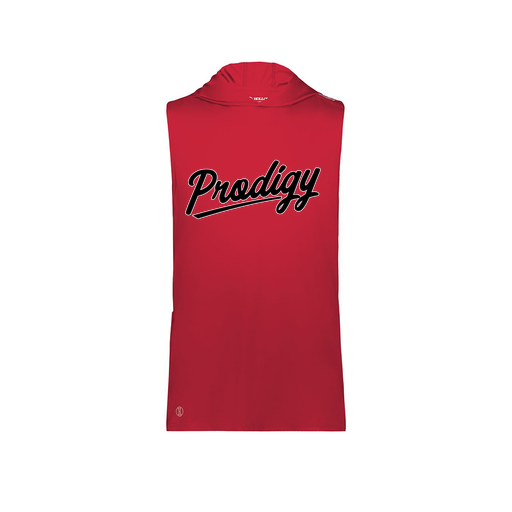 [222590.083.XS-LOGO2] Men's CoolDry Sleeveless Hoodie (Adult XS, Red, Logo 2)