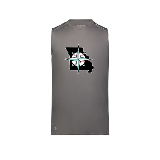 [222593.98D.S-LOGO3] Men's CoolDry TankTop (Adult S, Gray, Logo 3)