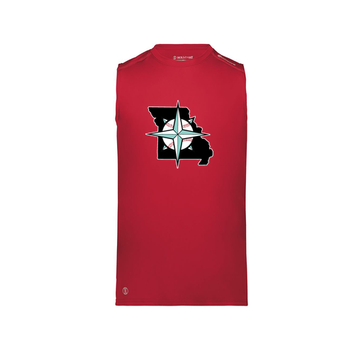 [222593.083.S-LOGO3] Men's CoolDry TankTop (Adult S, Red, Logo 3)