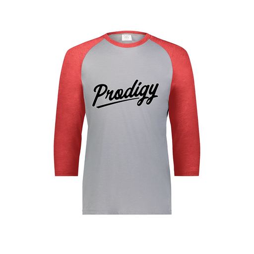 [6879.27V.S-LOGO2] Men's Vintage 3/4 Sleeve T-Shirt (Adult S, Red, Logo 2)