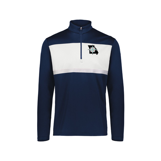 [222691.301.S-LOGO3] Youth Bold 1/4 Zip Pullover (Youth S, Navy, Logo 3)