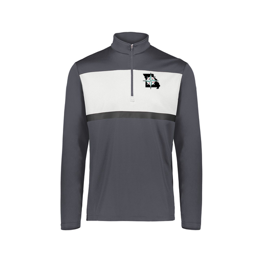 [222691.F52.S-LOGO3] Youth Bold 1/4 Zip Pullover (Youth S, Gray, Logo 3)