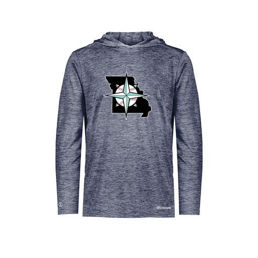 [CUS-DFW-CHGHOOD-PER-LSL-NVY-YS-LOGO3] Youth Charge Hoodie (Youth S, Navy, Logo 3)
