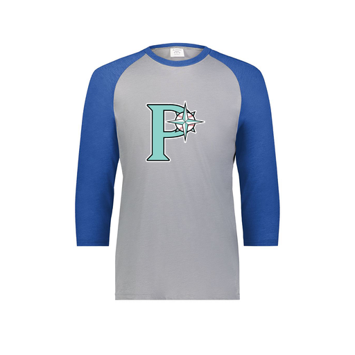 [6880.28V.S-LOGO1] Youth Vintage 3/4 T-Shirt (Youth S, Royal, Logo 1)