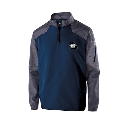 [229155.H03.XS-LOGO3] Men's Raider LS Pullover (Adult XS, Navy, Logo 3)