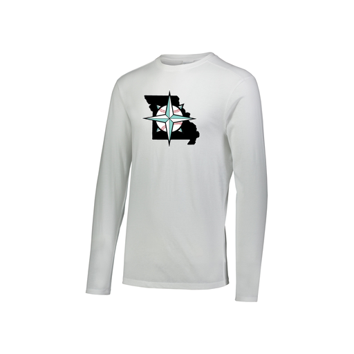 [3076.005.S-LOGO3] Youth LS Ultra-blend T-Shirt (Youth S, White, Logo 3)