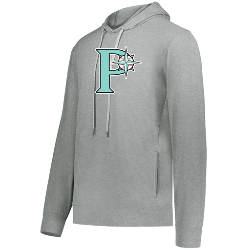 [222698.013.S-LOGO1] YOUTH VENTURA THIN KNIT HOODIE (Youth S, Silver, Logo 1)
