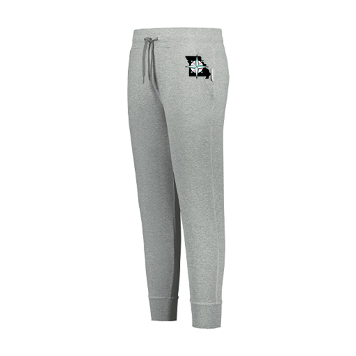 [222799.013.XS-LOGO3] LADIES VENTURA SOFT KNIT JOGGER (Female Adult XS, Silver, Logo 3)